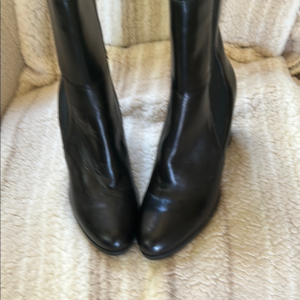 Rizzoli Black Heeled Boots Sleek Design - Picture 2 of 6